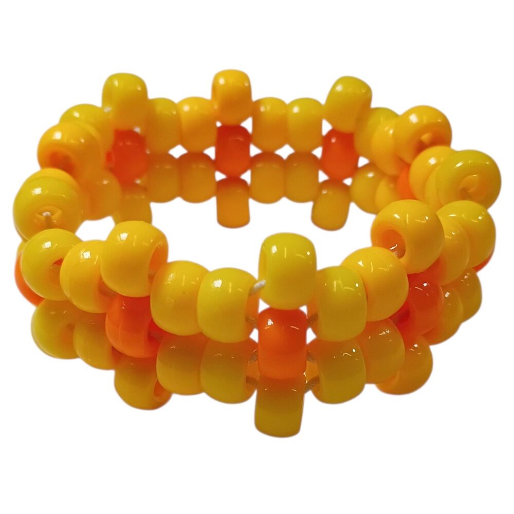 The Citrus Twist - Flower Kandi Bracelet - EDM Rave Festival Jewelry